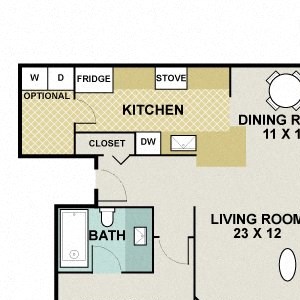 Quarter Horse Floorplan - 2 bed, 2 bath, 1,000 square feet. Quarter Horse Floorplan - 2 bed, 2 bath, 1,000 square feet.